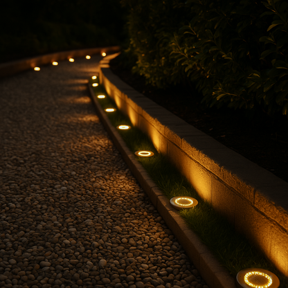Solar Bodenleuchte LED – Outdoor Gartenbeleuchtung – Wasserdicht Bodenspot – Solar Wegeleuchte für Terrasse/Beet/Weg – Warmweiß & Kaltweiß