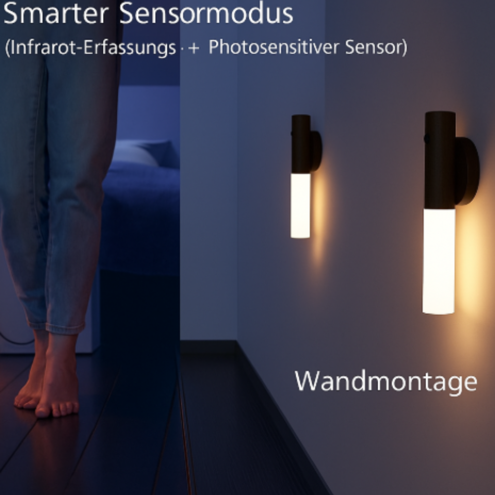 Kabellose LED-Lampe – Multifunktionale Wand- & Handlampe für Kleiderschrank, Treppe, Geländer & Mobilen Einsatz