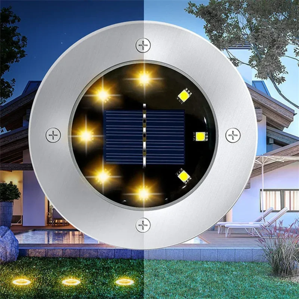 Solar Bodenleuchte LED – Outdoor Gartenbeleuchtung – Wasserdicht Bodenspot – Solar Wegeleuchte für Terrasse/Beet/Weg – Warmweiß & Kaltweiß