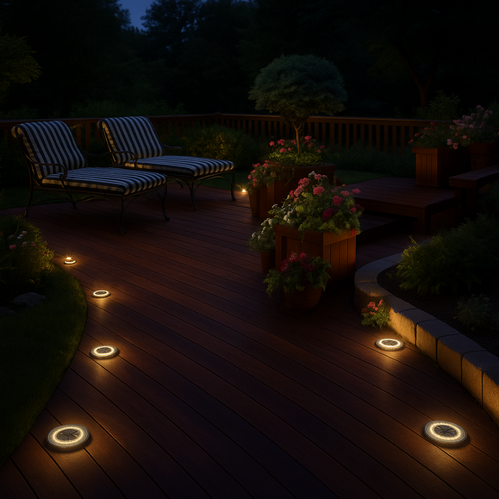 Solar Bodenleuchte LED – Outdoor Gartenbeleuchtung – Wasserdicht Bodenspot – Solar Wegeleuchte für Terrasse/Beet/Weg – Warmweiß & Kaltweiß
