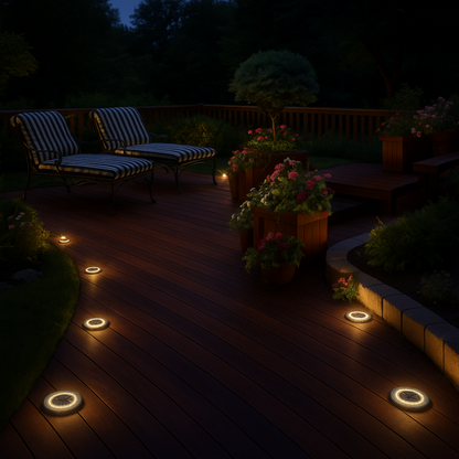 Solar Bodenleuchte LED – Outdoor Gartenbeleuchtung – Wasserdicht Bodenspot – Solar Wegeleuchte für Terrasse/Beet/Weg – Warmweiß & Kaltweiß
