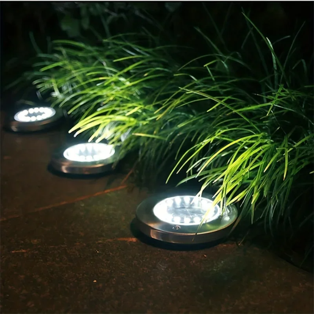Solar Bodenleuchte LED – Outdoor Gartenbeleuchtung – Wasserdicht Bodenspot – Solar Wegeleuchte für Terrasse/Beet/Weg – Warmweiß & Kaltweiß