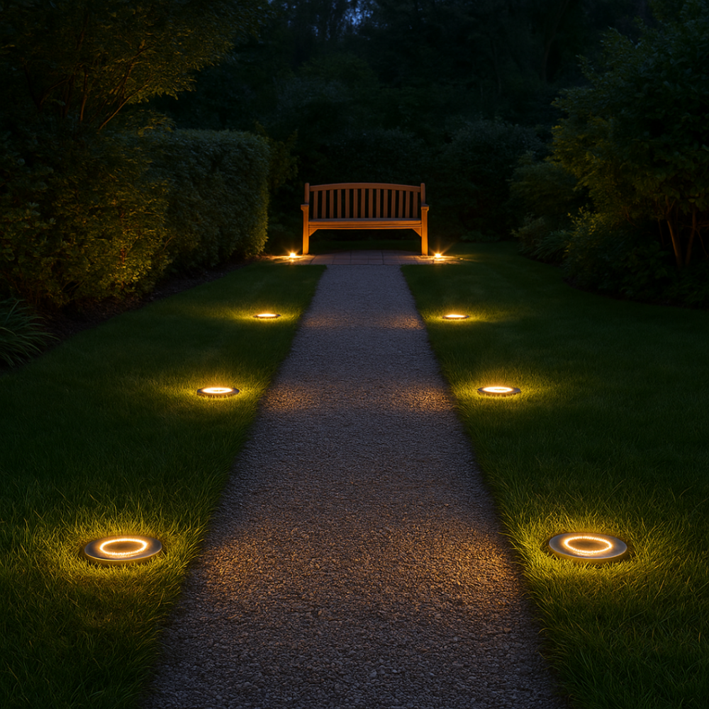 Solar Bodenleuchte LED – Outdoor Gartenbeleuchtung – Wasserdicht Bodenspot – Solar Wegeleuchte für Terrasse/Beet/Weg – Warmweiß & Kaltweiß