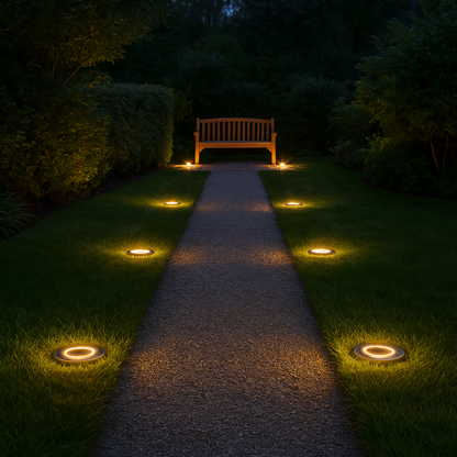 Solar Bodenleuchte LED – Outdoor Gartenbeleuchtung – Wasserdicht Bodenspot – Solar Wegeleuchte für Terrasse/Beet/Weg – Warmweiß & Kaltweiß