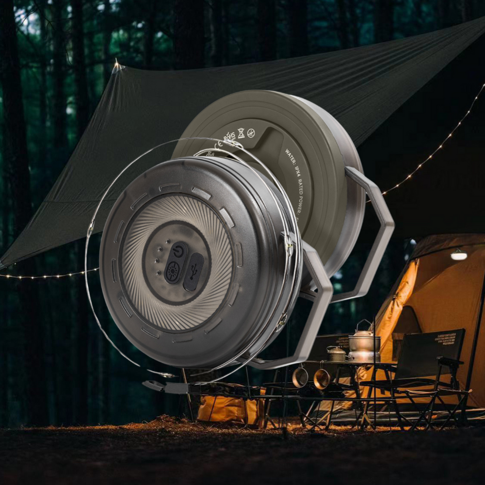 Solar LED Lichterkette Outdoor – Wiederaufladbare Gartenbeleuchtung & Camping Lampe – Warmweiß, Wasserdicht, USB/Solar Ladefunktion