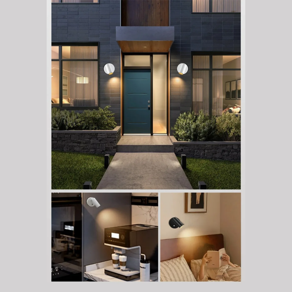 LED Wandleuchte mit Spotlicht – Moderne Wandlampe für Wohnzimmer, Schlafzimmer & Flur