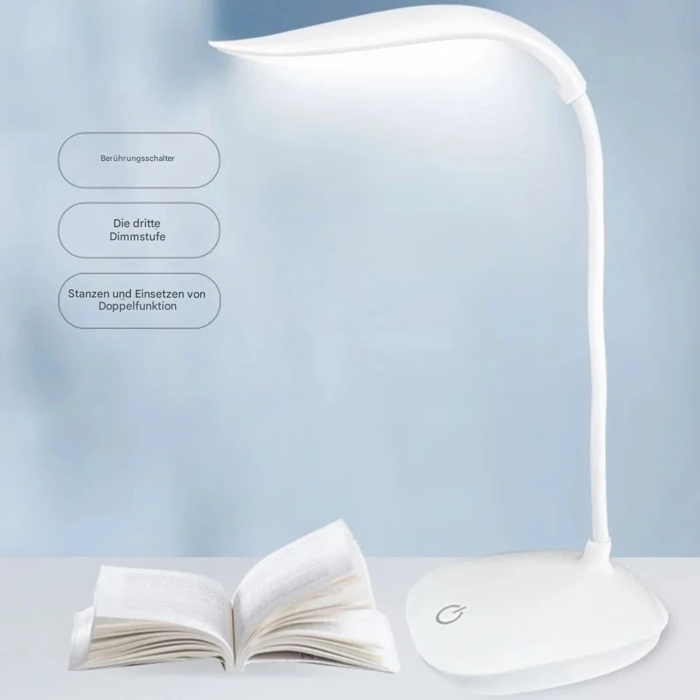 LED Touch Tischlampe dimmbar – USB aufladbare Schreibtisch- & Leselampe mit Augenschutz