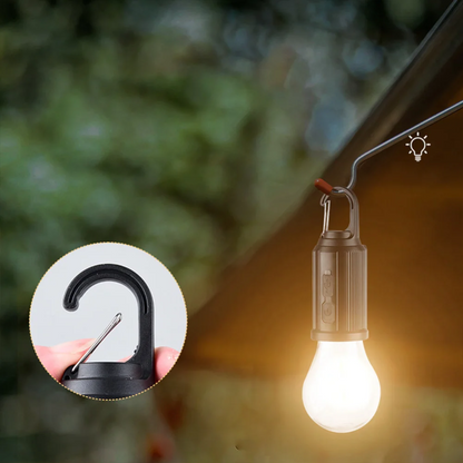 LED Campinglampe T01 – Warmweiß, tragbar & wiederaufladbar | Outdoor Zeltlampe für Camping, Garten & Notfälle
