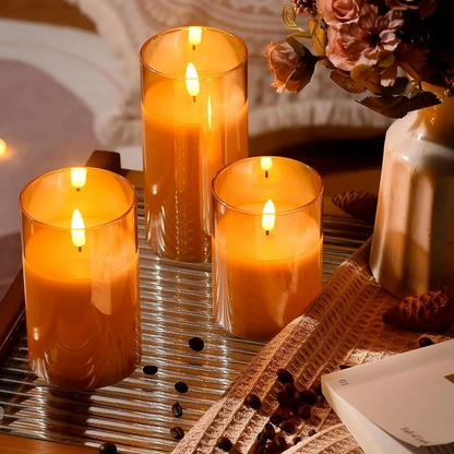 Flammlosen LED Kerzen Set – Realistische Flamme • Deko Stimmungslicht • 3 Varianten erhältlich