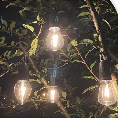 LED Campinglampe T01 – Warmweiß, tragbar & wiederaufladbar | Outdoor Zeltlampe für Camping, Garten & Notfälle
