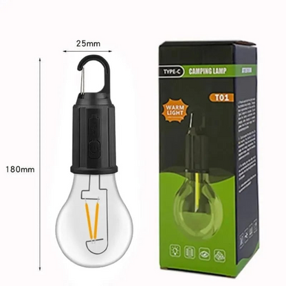 LED Campinglampe T01 – Warmweiß, tragbar & wiederaufladbar | Outdoor Zeltlampe für Camping, Garten & Notfälle