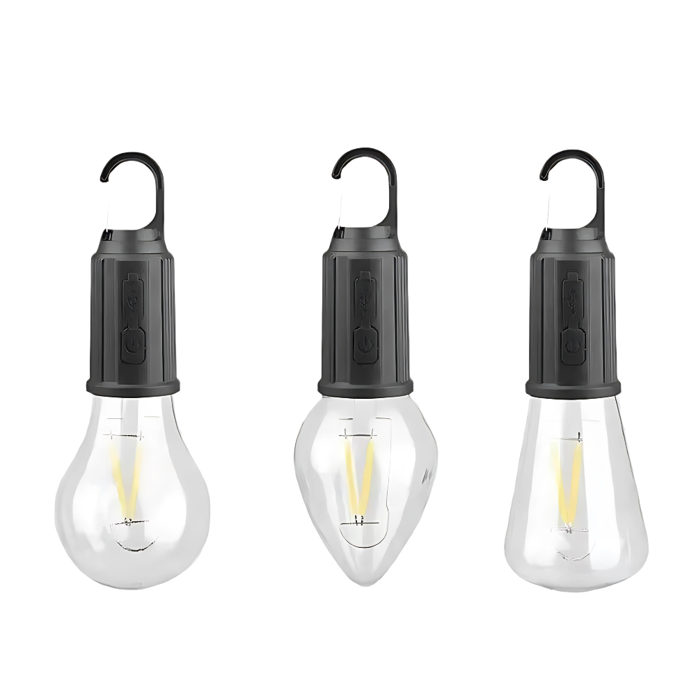 LED Campinglampe T01 – Warmweiß, tragbar & wiederaufladbar | Outdoor Zeltlampe für Camping, Garten & Notfälle
