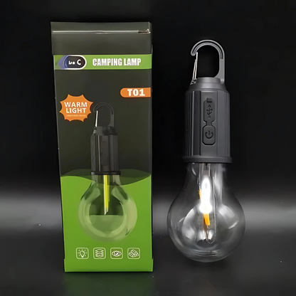 LED Campinglampe T01 – Warmweiß, tragbar & wiederaufladbar | Outdoor Zeltlampe für Camping, Garten & Notfälle