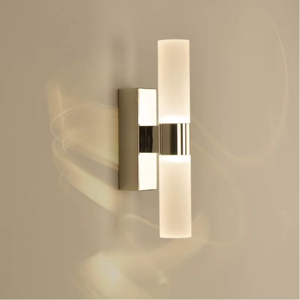 Moderne LED Wandleuchte aus Edelstahl & Acryl mit COB-LED – Wandlampe Innenbeleuchtung Warmweiß / Kaltweiß