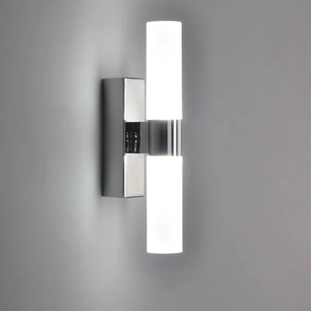 Moderne LED Wandleuchte aus Edelstahl & Acryl mit COB-LED – Wandlampe Innenbeleuchtung Warmweiß / Kaltweiß