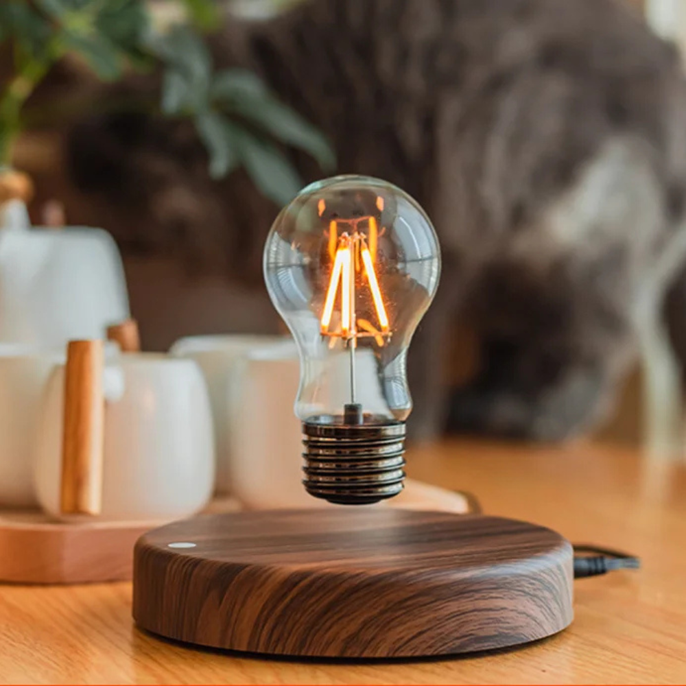 Magnetische Schwebelampe LED – Floating Bulb Tischlampe mit Touch-Schalter | Moderne Design-Deko für Büro & Zuhause