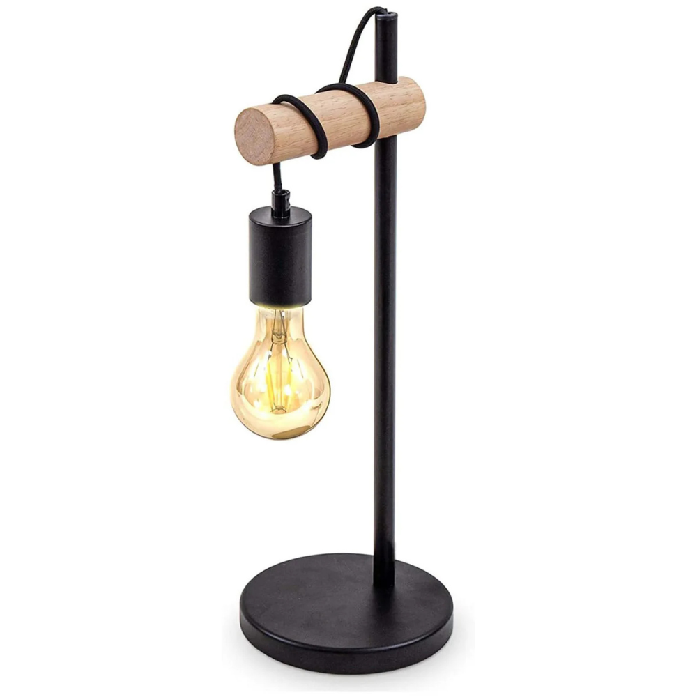 Retro Tischlampe Vintage E27 – Industrielle Nachttischlampe aus Eisen | Leselampe für Schlafzimmer & Büro