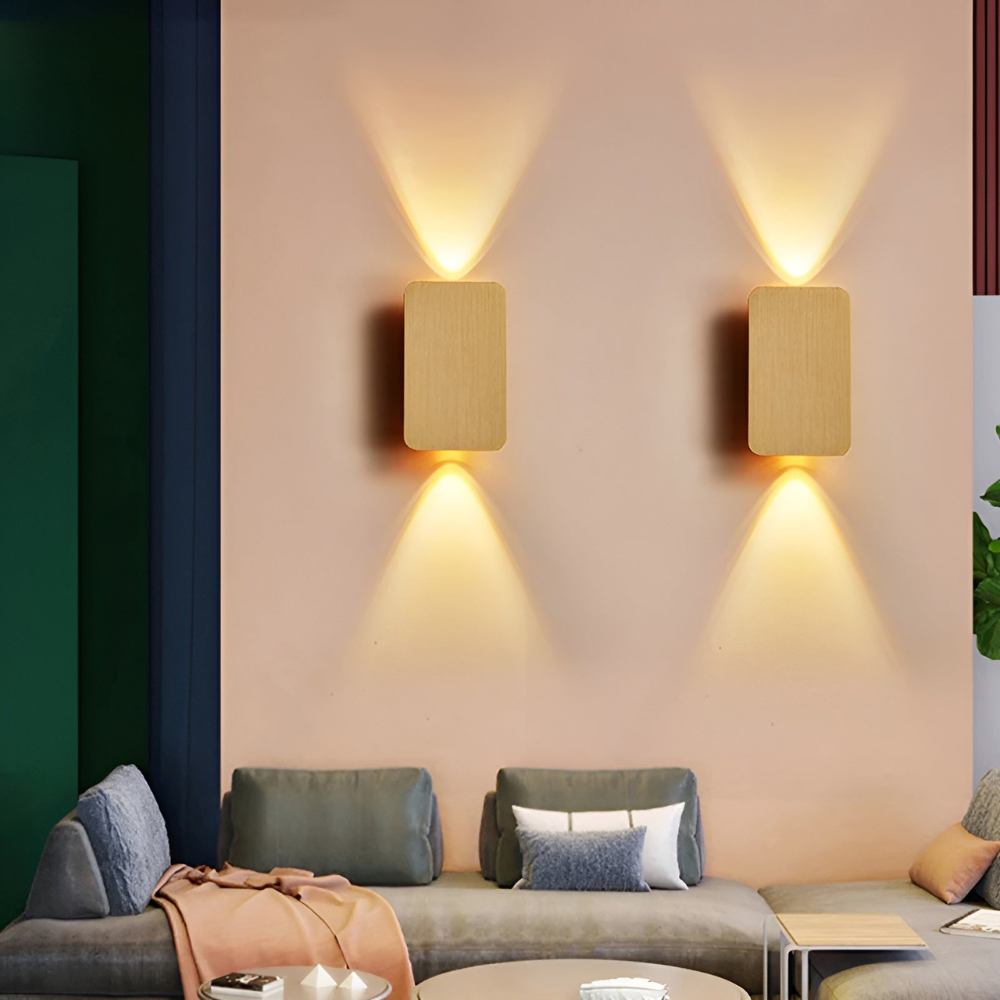 LED Wandleuchte Up Down – Moderne Aluminium Wandlampe IP65 – 6W Warmweiß für Innen & Außen