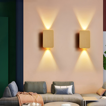 LED Wandleuchte Up Down – Moderne Aluminium Wandlampe IP65 – 6W Warmweiß für Innen & Außen
