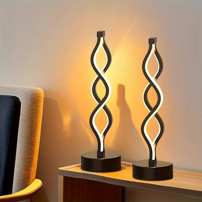Moderne LED Tischlampe Dimmbar – Design Dekolampe aus Metall – USB Tischleuchte für Wohnzimmer & Schlafzimmer