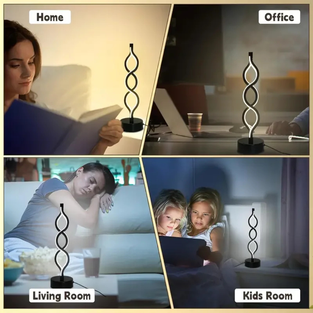 Moderne LED Tischlampe Dimmbar – Design Dekolampe aus Metall – USB Tischleuchte für Wohnzimmer & Schlafzimmer
