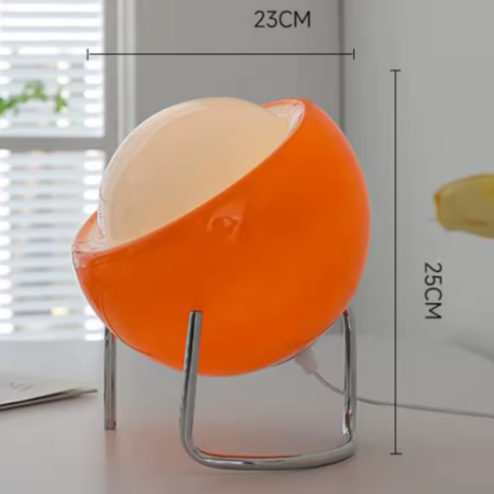 Bauhaus LED Tischlampe aus Glas – Retro Design Nachttischlampe für Schlafzimmer & Wohnzimmer, Nordic Design Tischleuchte