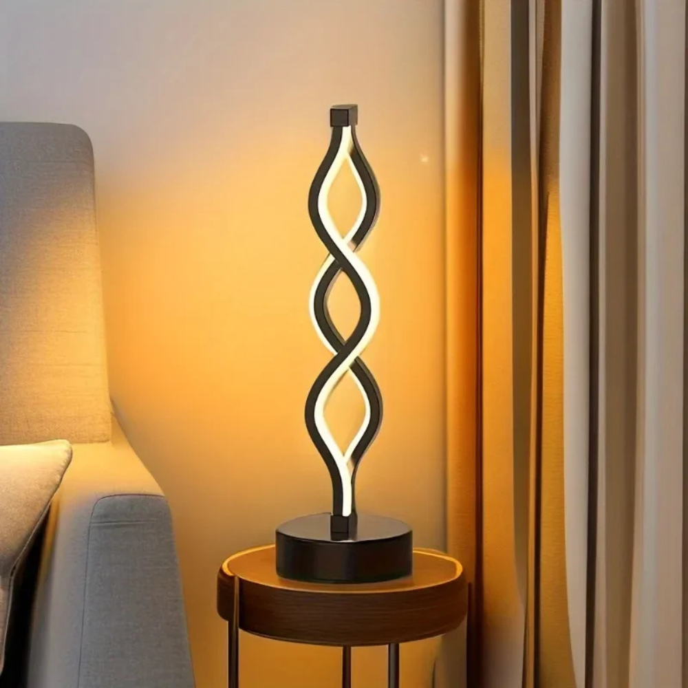 Moderne LED Tischlampe Dimmbar – Design Dekolampe aus Metall – USB Tischleuchte für Wohnzimmer & Schlafzimmer