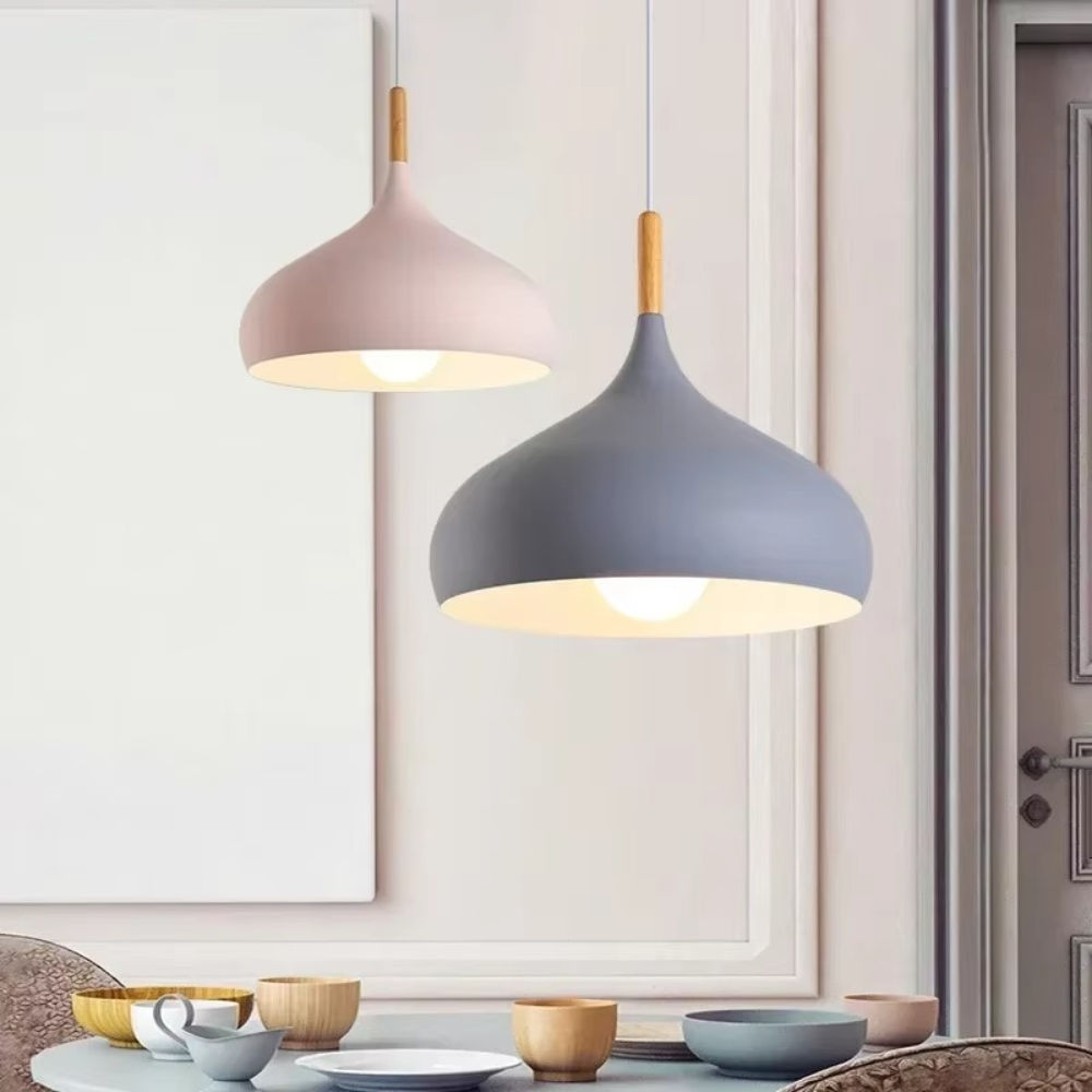 Nordische Pendelleuchte Ø24 cm – Moderne Design Hängelampe E27 für Restaurant, Café, Wohnzimmer & Esstisch