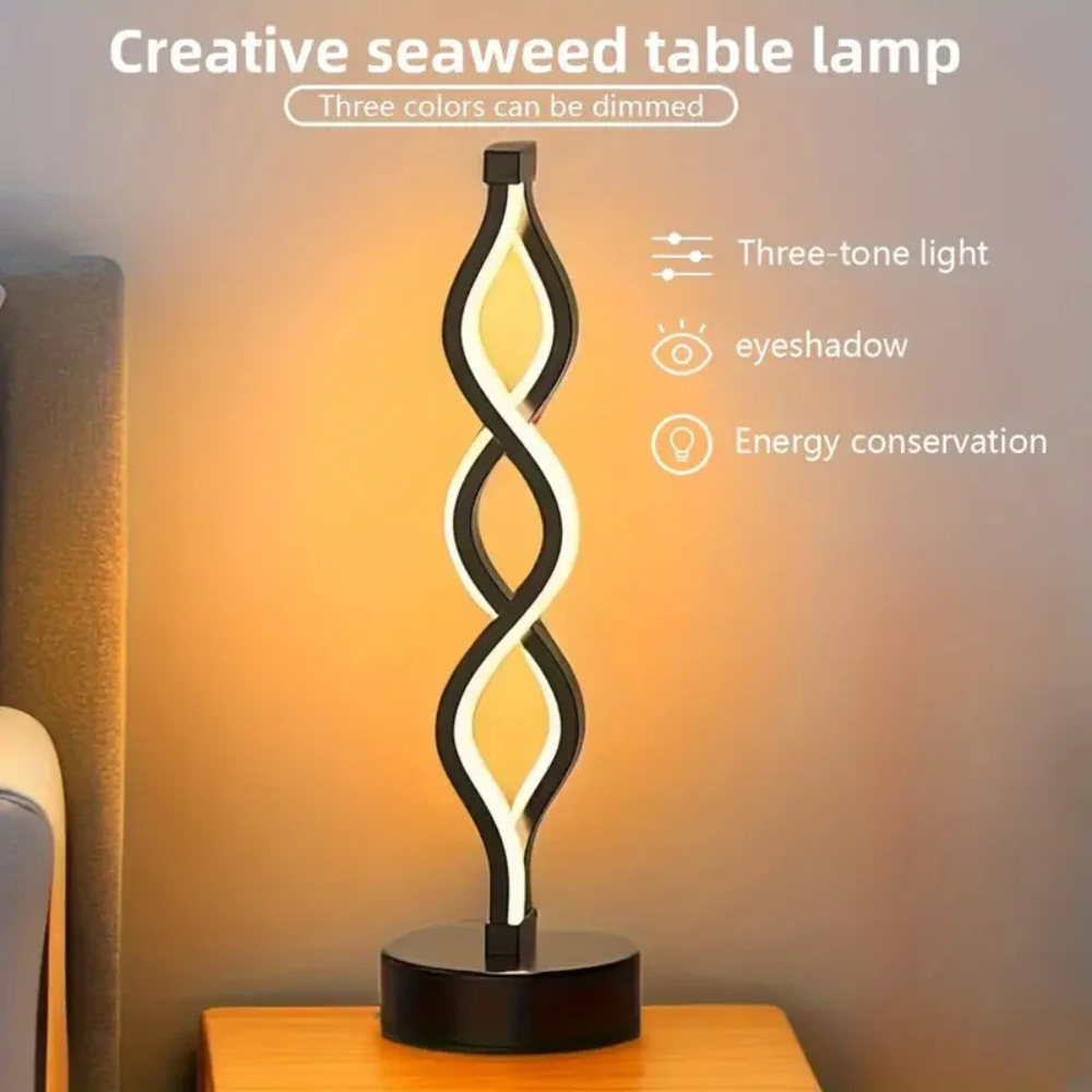 Moderne LED Tischlampe Dimmbar – Design Dekolampe aus Metall – USB Tischleuchte für Wohnzimmer & Schlafzimmer