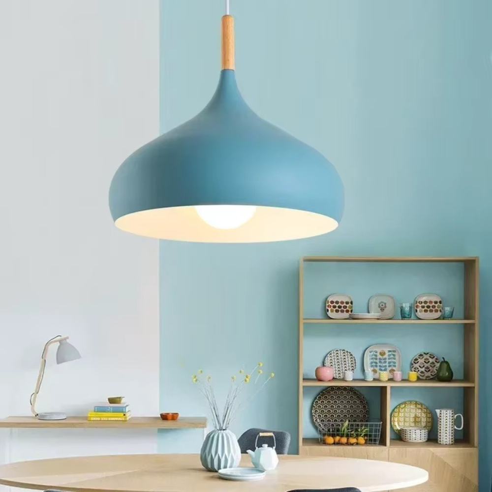 Nordische Pendelleuchte Ø24 cm – Moderne Design Hängelampe E27 für Restaurant, Café, Wohnzimmer & Esstisch