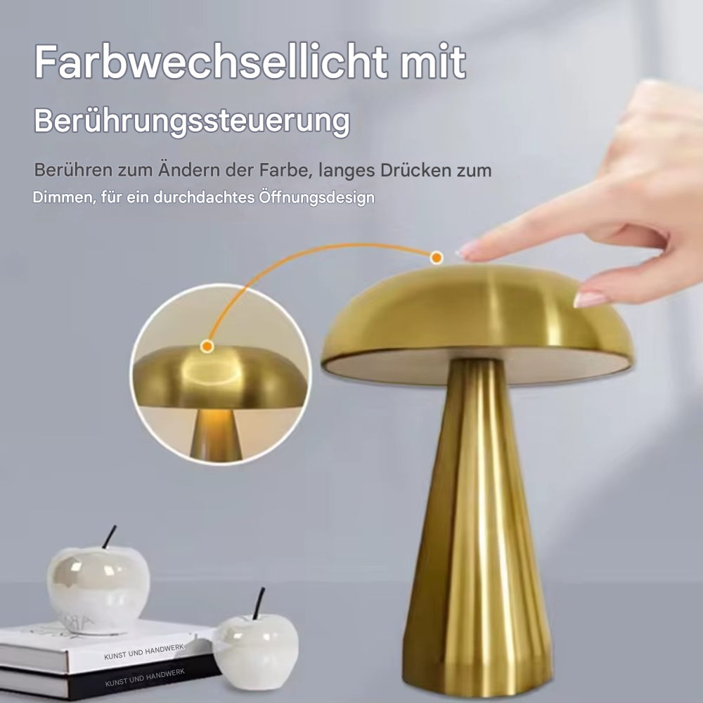 LED Touch Tischlampe dimmbar – Kabellose USB Tischleuchte mit Farbwechsel – Moderne Design Nachttischlampe