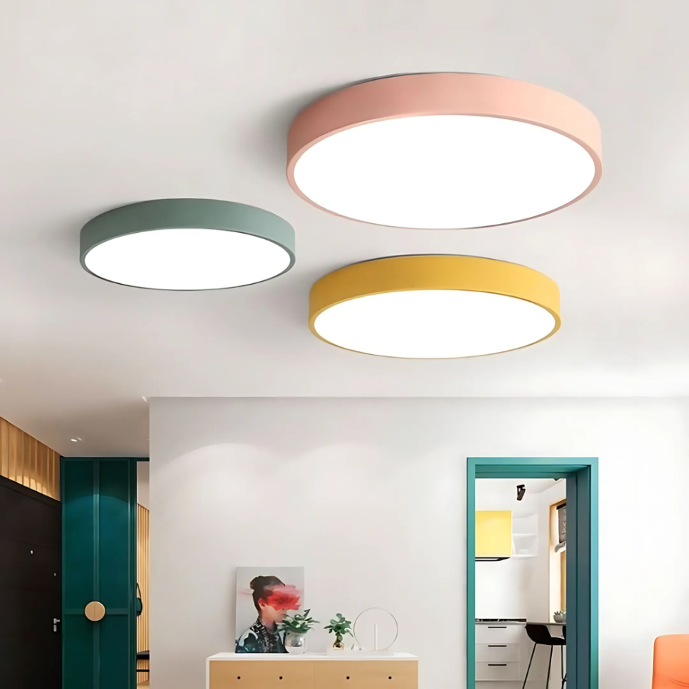 LED Deckenleuchte Holz – Moderne skandinavische Deckenlampe aus Holz & Acryl für Wohnzimmer & Schlafzimmer