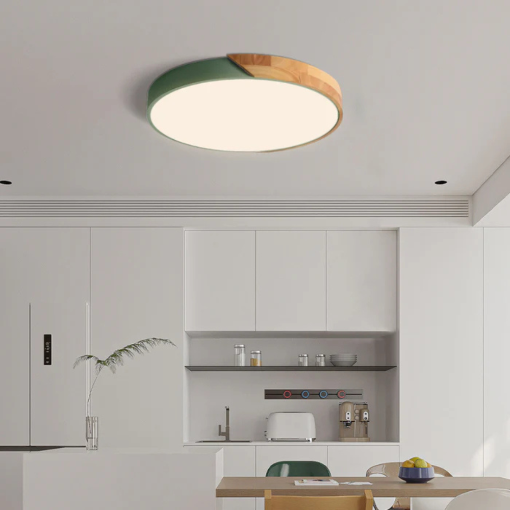 LED Deckenleuchte Holz – Moderne skandinavische Deckenlampe aus Holz & Acryl für Wohnzimmer & Schlafzimmer