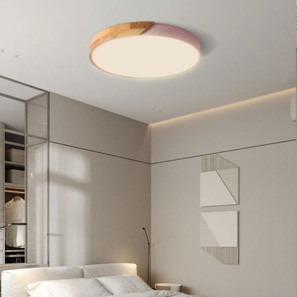 LED Deckenleuchte Holz – Moderne skandinavische Deckenlampe aus Holz & Acryl für Wohnzimmer & Schlafzimmer