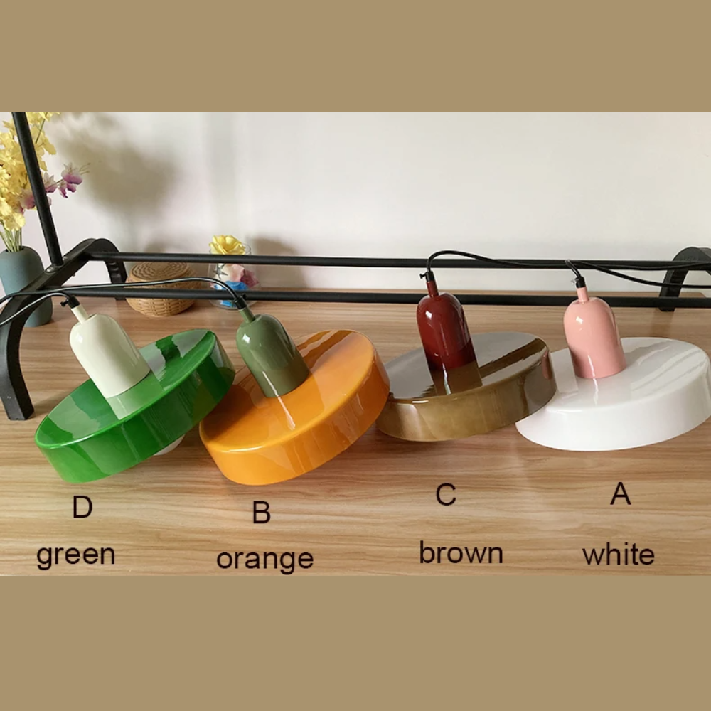 Nordische Retro Pendelleuchte aus Glas – E27 Hängelampe für Wohnzimmer, Esszimmer & Küche | Moderne Vintage Beleuchtung