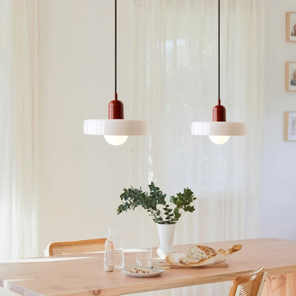 Nordische Retro Pendelleuchte aus Glas – E27 Hängelampe für Wohnzimmer, Esszimmer & Küche | Moderne Vintage Beleuchtung