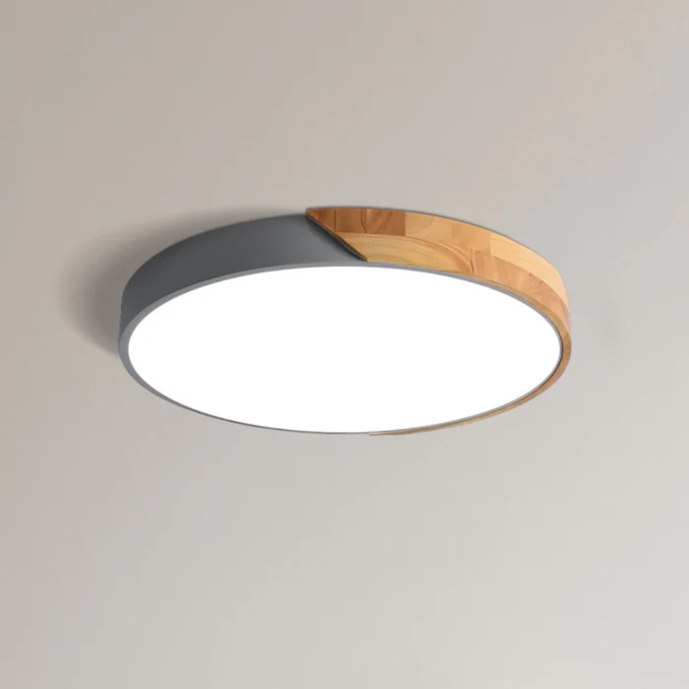 LED Deckenleuchte Holz – Moderne skandinavische Deckenlampe aus Holz & Acryl für Wohnzimmer & Schlafzimmer