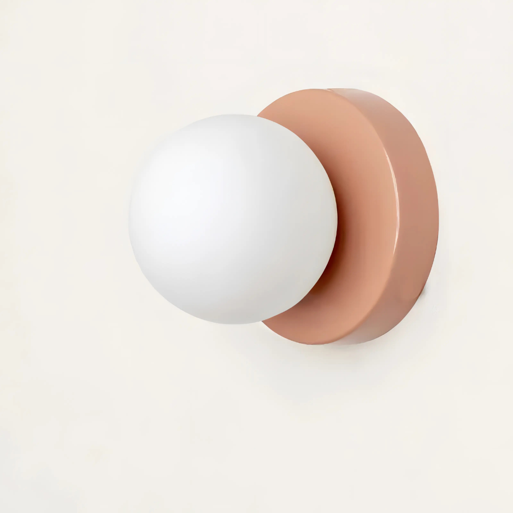 Minimalistische Skandinavische Wandlampe mit Glas-Abdeckung – Design Wandlicht für Wohnzimmer & Schlafzimmer, Warmes Licht & Einfache Montage