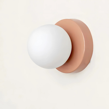 Minimalistische Skandinavische Wandlampe mit Glas-Abdeckung – Design Wandlicht für Wohnzimmer & Schlafzimmer, Warmes Licht & Einfache Montage