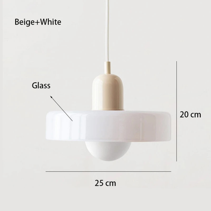 Nordische Retro Pendelleuchte aus Glas – E27 Hängelampe für Wohnzimmer, Esszimmer & Küche | Moderne Vintage Beleuchtung
