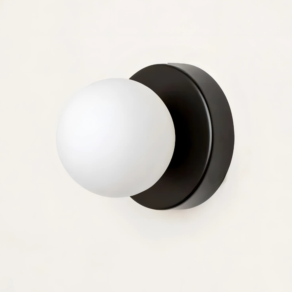 Minimalistische Skandinavische Wandlampe mit Glas-Abdeckung – Design Wandlicht für Wohnzimmer & Schlafzimmer, Warmes Licht & Einfache Montage