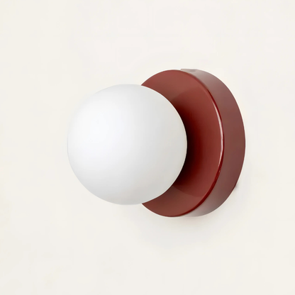 Minimalistische Skandinavische Wandlampe mit Glas-Abdeckung – Design Wandlicht für Wohnzimmer & Schlafzimmer, Warmes Licht & Einfache Montage