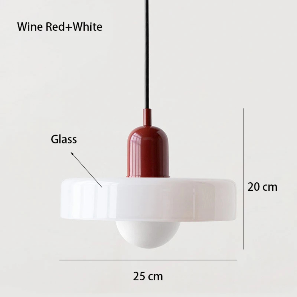 Nordische Retro Pendelleuchte aus Glas – E27 Hängelampe für Wohnzimmer, Esszimmer & Küche | Moderne Vintage Beleuchtung
