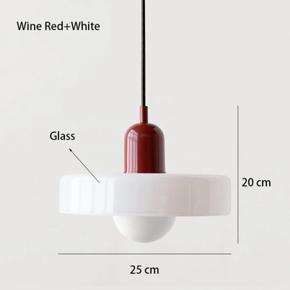Nordische Retro Pendelleuchte aus Glas – E27 Hängelampe für Wohnzimmer, Esszimmer & Küche | Moderne Vintage Beleuchtung