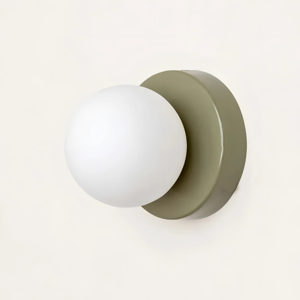 Minimalistische Skandinavische Wandlampe mit Glas-Abdeckung – Design Wandlicht für Wohnzimmer & Schlafzimmer, Warmes Licht & Einfache Montage