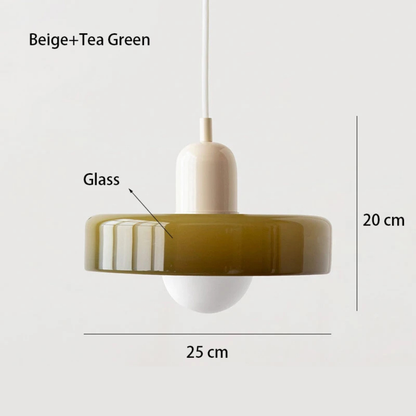 Nordische Retro Pendelleuchte aus Glas – E27 Hängelampe für Wohnzimmer, Esszimmer & Küche | Moderne Vintage Beleuchtung