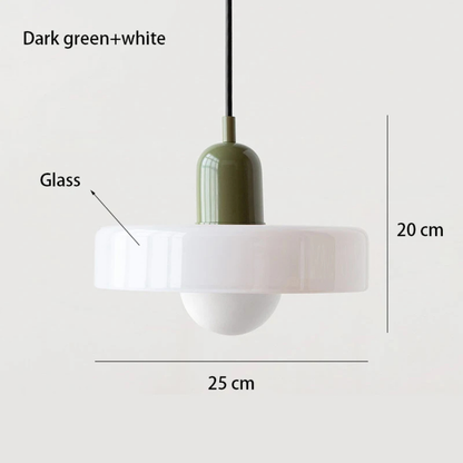 Nordische Retro Pendelleuchte aus Glas – E27 Hängelampe für Wohnzimmer, Esszimmer & Küche | Moderne Vintage Beleuchtung
