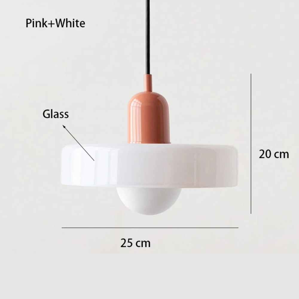 Nordische Retro Pendelleuchte aus Glas – E27 Hängelampe für Wohnzimmer, Esszimmer & Küche | Moderne Vintage Beleuchtung