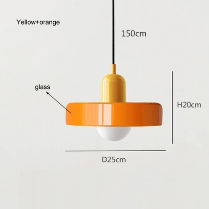 Nordische Retro Pendelleuchte aus Glas – E27 Hängelampe für Wohnzimmer, Esszimmer & Küche | Moderne Vintage Beleuchtung