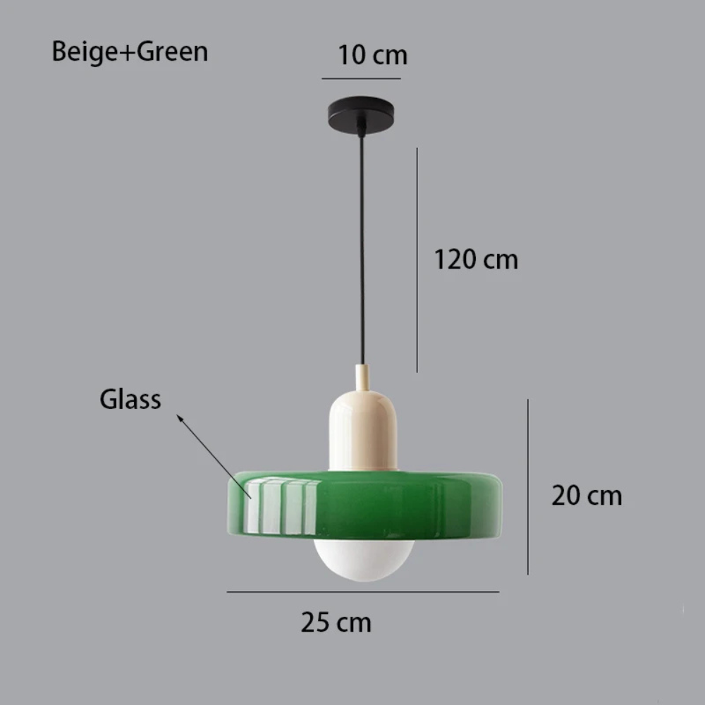 Nordische Retro Pendelleuchte aus Glas – E27 Hängelampe für Wohnzimmer, Esszimmer & Küche | Moderne Vintage Beleuchtung